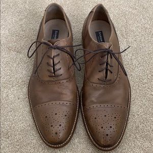 Aston Grey Collection Leather Oxford dress shoes